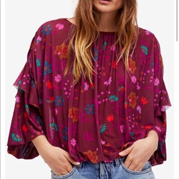 Free People Tops - Free People Wildflower Honey top in Berry Combo